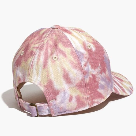Madewell Pink Tie Dye Print Canvas Baseball Cap Hat - Picture 2 of 6